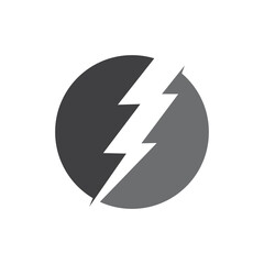 Power lightning logo vector design
