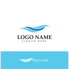 water wave,wave beach vector illustration design logo template