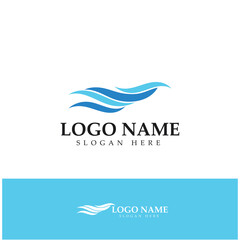 water wave,wave beach vector illustration design logo template