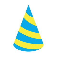 Flat Colorful Party Hat Isolated Illustration Birthday Celebration Decoration Icon