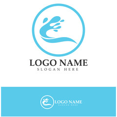 Obraz premium water wave,wave beach vector illustration design logo template