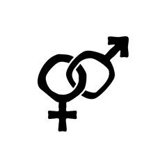 Gender icon isolated on white background