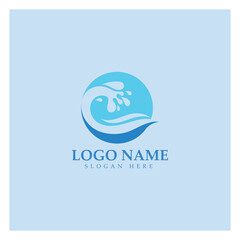 water wave,wave beach vector illustration design logo template