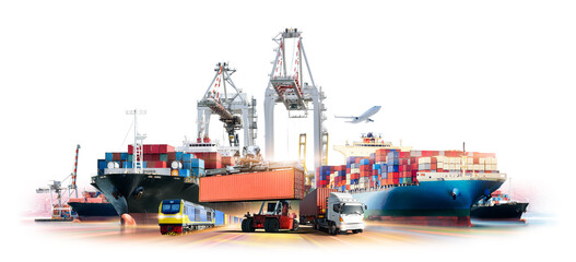 Global business logistics transport import export and International trade concept, Logistics...