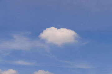 青空に浮かぶ白い小さな雲