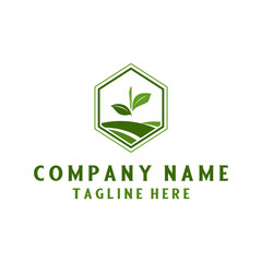 agriculture logo design. theme of plant seeds, agriculture, nurseries, nature conservation