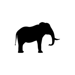 Elephant Silhouette Vector For The Best Elephant Icon Design Illustration.