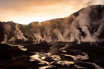 geysers del tatio, chile, atacama