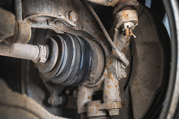 Leaks of lubricants, oil on the rubber seal, boot, swivel mechanism of the vehicle chassis, service and repair. Breakdown and diagnostics. Replacing the front anti-roll bar bushings on a car