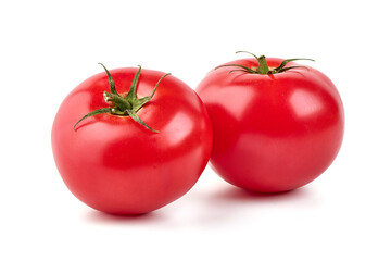 Tomatoes isolated on white background.