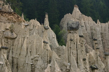 Pyramids of debris in Renon Tyrol