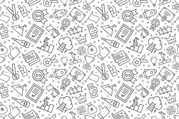 Vector success pattern. Success seamless background	

