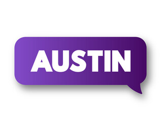 Austin text message bubble, concept background