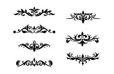 vector set of vintage ornament frame elements