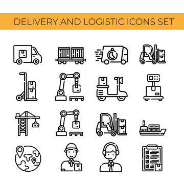 Delivery and Logistic Icons Set