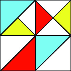 A vector of seamless geometrical and triangle with 3 set of colour. Background concept.