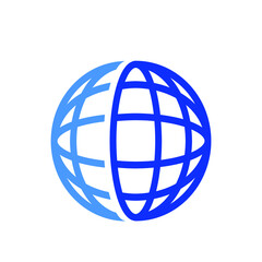 blue globe icon