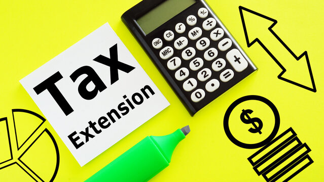 Tax Extension Is Shown Using The Text