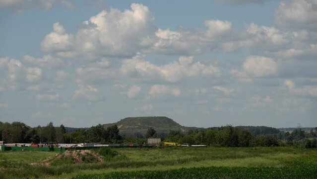 Garbage landfill "Severny", located near the capital of Belarus, the city of Minsk. The landfill was established in 1981. Height from ground level is 85 m and above sea level is 302 m