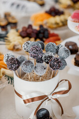 cake with berries and blueberries