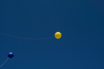 Balloons floating in the sky