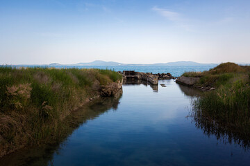 Obraz premium Bulgarian saltlakes landmark in Burgas