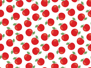 seamless pattern of red apples, great for wrapping, textile, wallpaper, greeting card- vector illustration