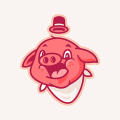 pig close up illustration