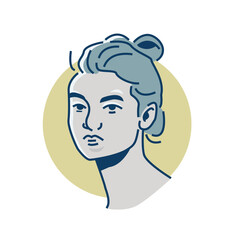 potrait line art woman close up