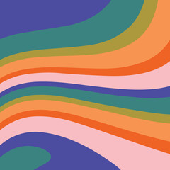 Retro background. 70s background. Colorful background. Groovy background.