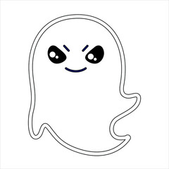 ghost coloring page for kids
