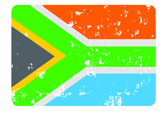 Vintage national flag of South Africa background