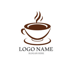 coffee cup logo with vector style template