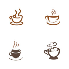 Obraz premium coffee cup logo with vector style template
