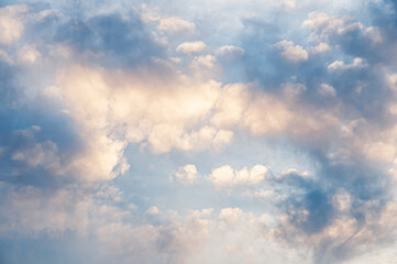 Naklejka na ściany i meble cloudscape in blue and white