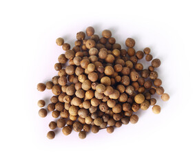 aromatic allspice on a white background