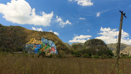 prehistoric mural near vinales cuba