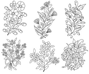 black and white flowers design