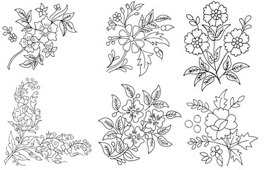 black and white flowers