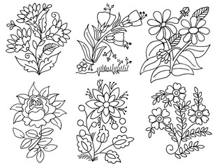 black and white flowers