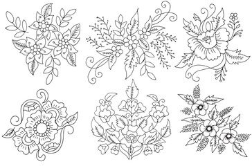 black and white flowers