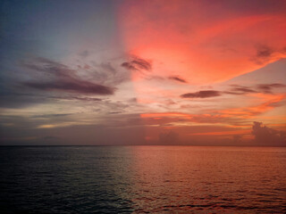 sunset over the sea