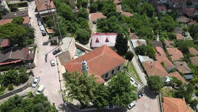 aerial historical mosque