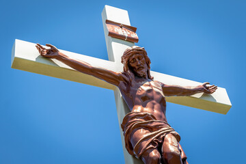 Statue of Jesus Christ Hanging on the Cross