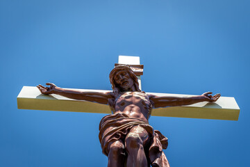 Statue of Jesus Christ Hanging on the Cross