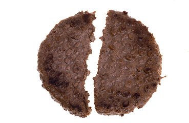 hamburger patty isolated