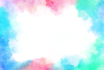 背景素材_水彩テクスチャ_フレーム