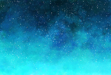 背景素材_水彩テクスチャ_夜空