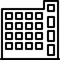 building icon,apartment,town,hotel,office and government, pixel perfect icon	