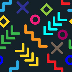 Seamless geometric colorful background